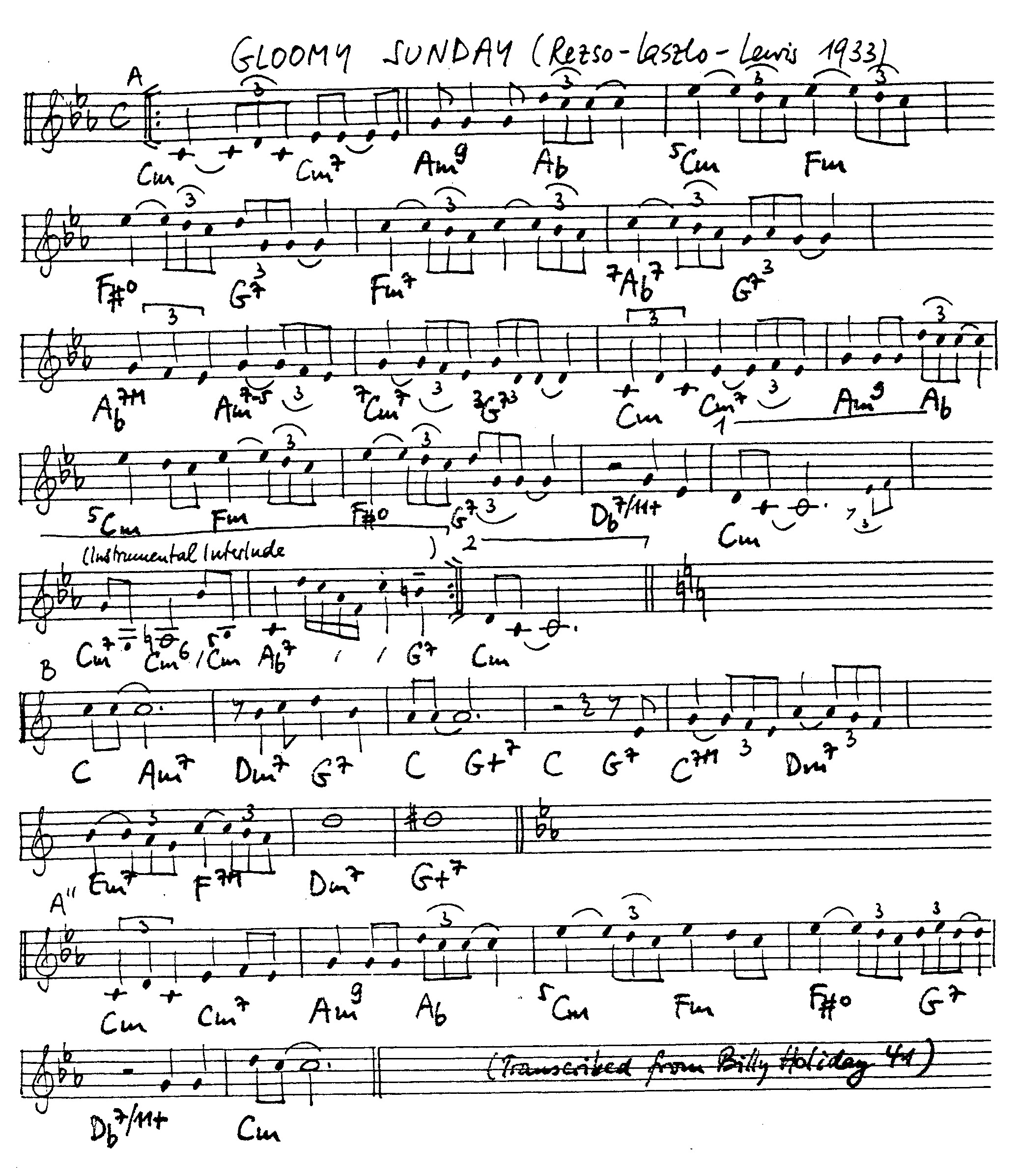 gloomy sunday leadsheet – book us for your next 20s or gatsby event